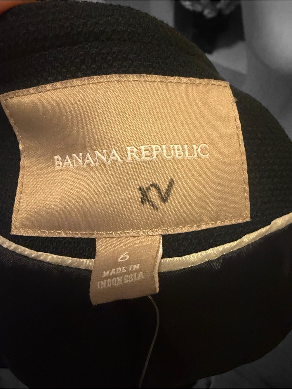 NWT  Banana Republic Blue with Gold Trim - Women's Tailored Open Front Blazer - Picture 3 of 7